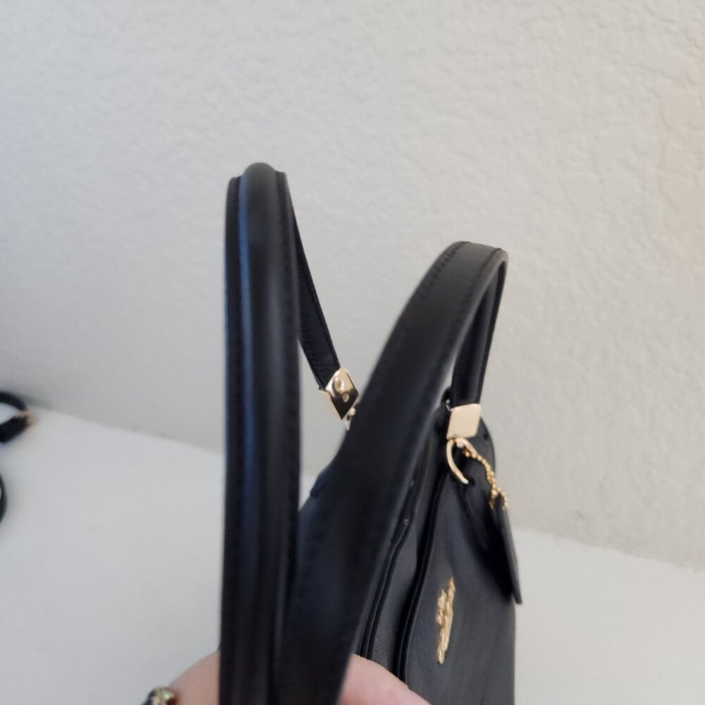 Like New Coach Minetta Black & Python Leather Sho… - image 5